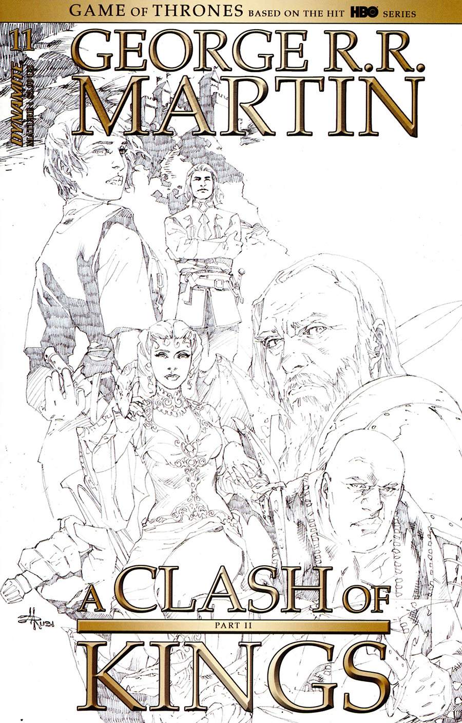Game Of Thrones Clash Of Kings Vol 2 #11 Cover D Incentive Mel Rubi Black & White Cover