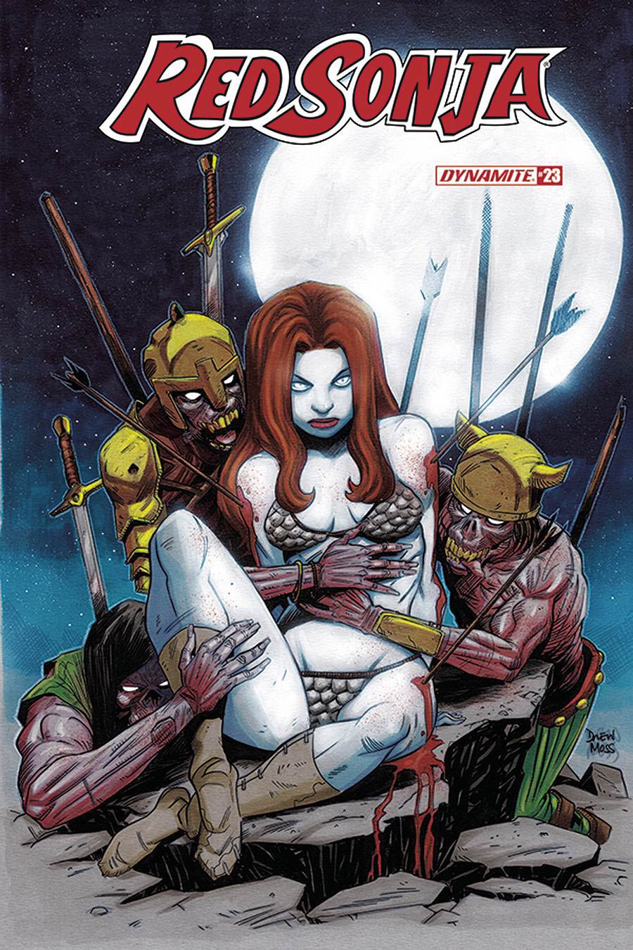 Red Sonja Vol 8 #23 Cover G Incentive Drew Moss Zombie Variant Cover