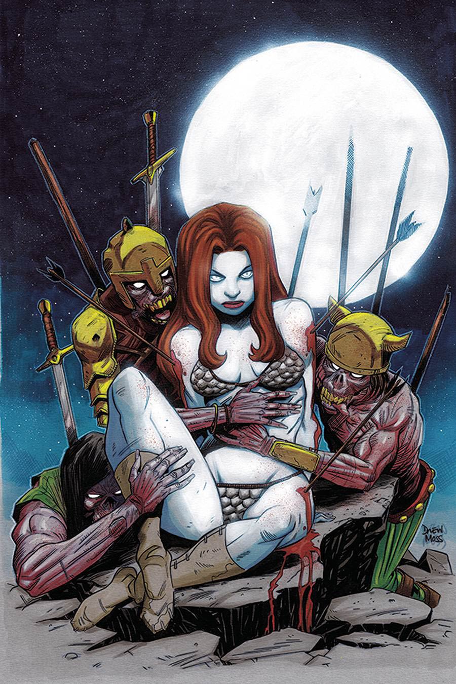 Red Sonja Vol 8 #23 Cover H Incentive Drew Moss Zombie Virgin Variant Cover