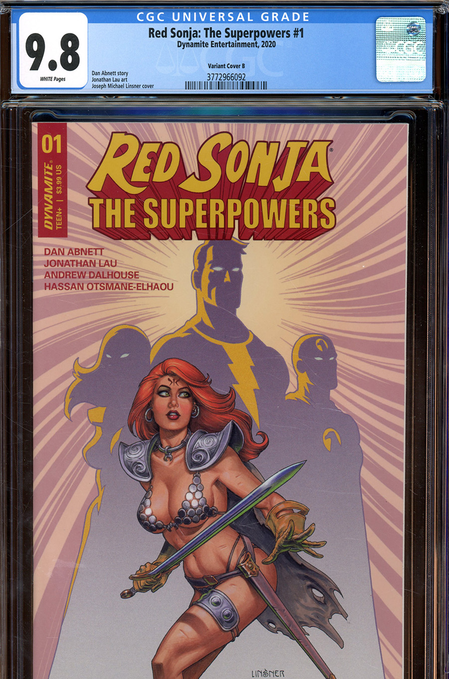 Red Sonja The Superpowers #1 Cover Z-G Variant Joseph Michael Linsner Cover CGC Graded