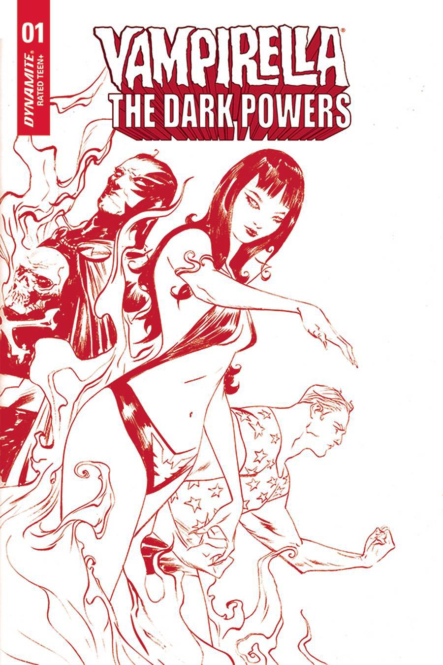 Vampirella The Dark Powers #2 Cover Y Ultra-Premium Limited Edition Jae Lee Crimson Red Line Art Cover