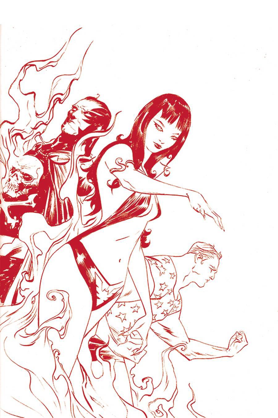 Vampirella The Dark Powers #2 Cover Z Ultra-Premium Limited Edition Jae Lee Crimson Red Line Art Virgin Cover