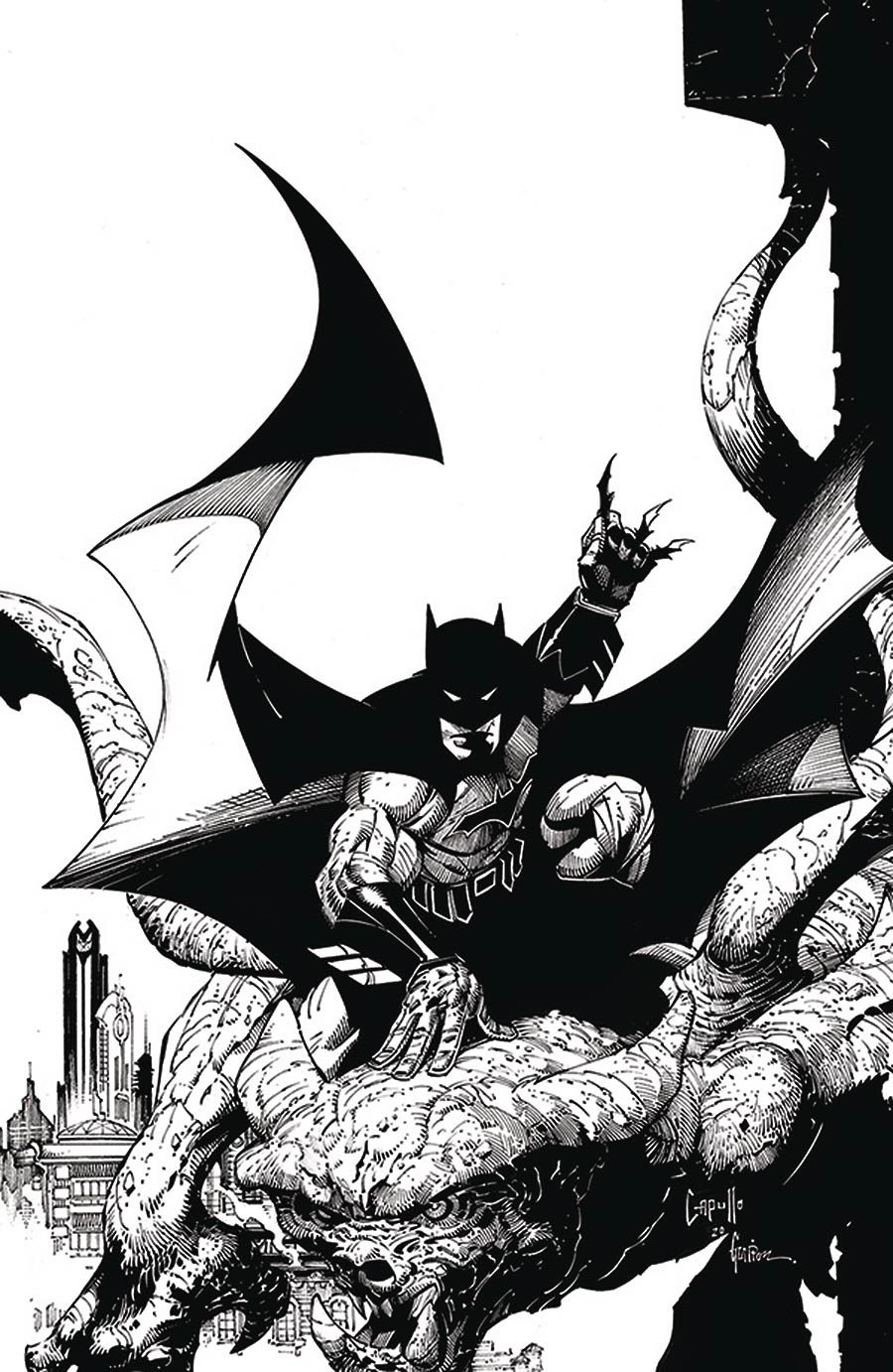 Batman Black & White Vol 3 #1 Cover I DF Greg Capullo Cover Signed By Greg Capullo