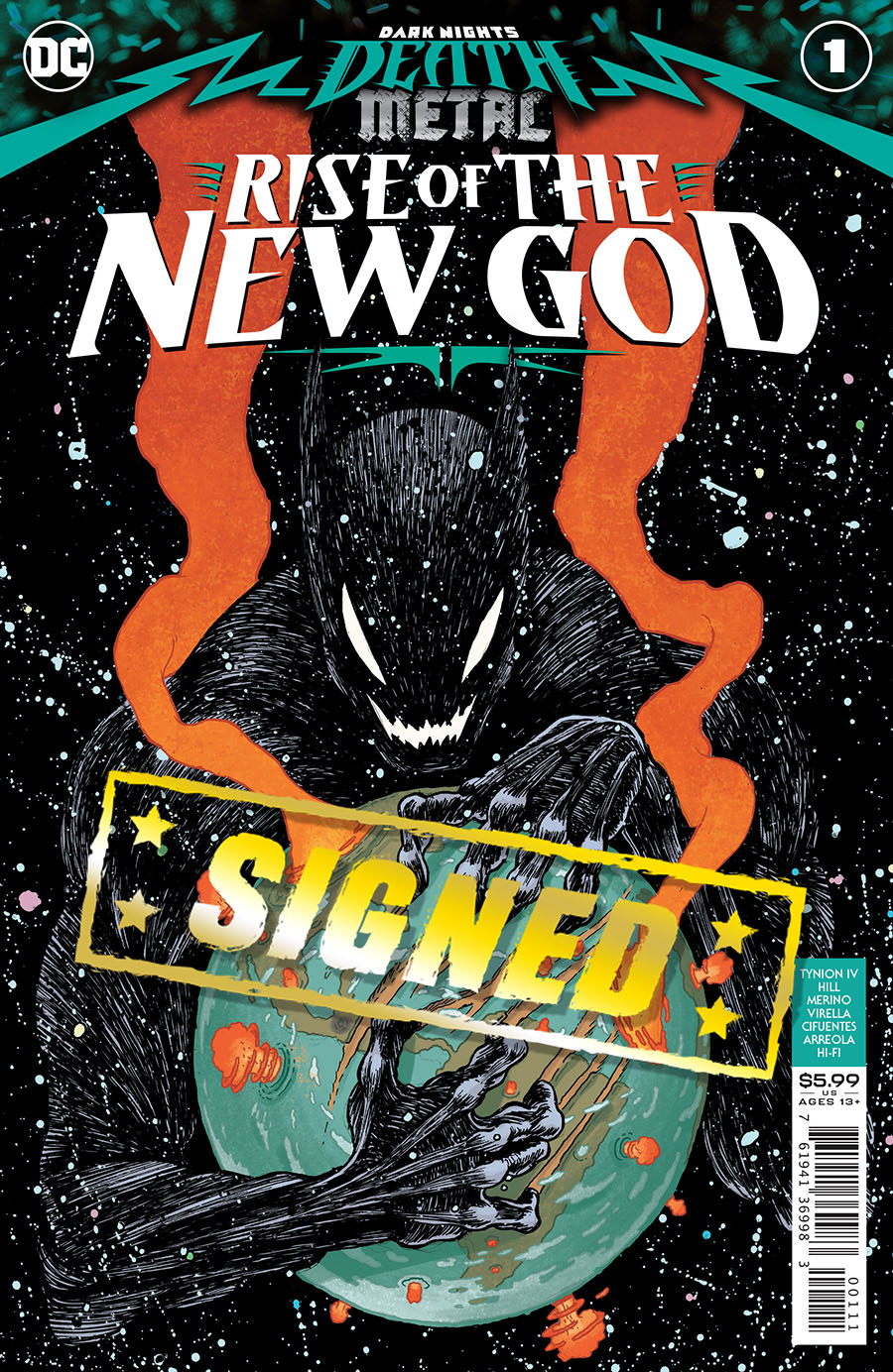 Dark Nights Death Metal Rise Of The New God One Shot Cover C DF Ian Bertram Cover Signed By James Tynion IV