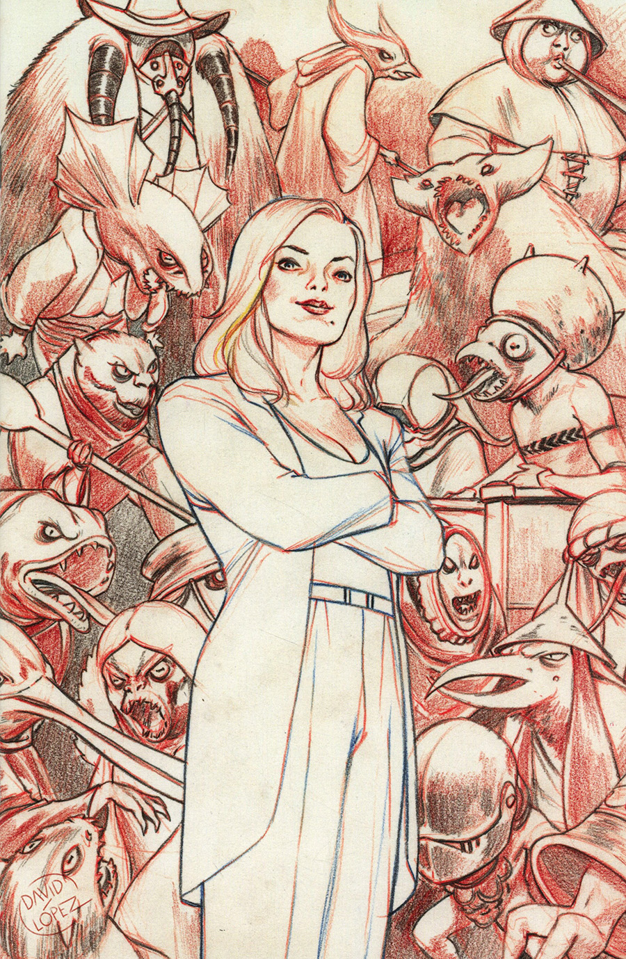 Buffy The Vampire Slayer Vol 2 #21 Cover D Incentive David Lopez Virgin Sketch Cover