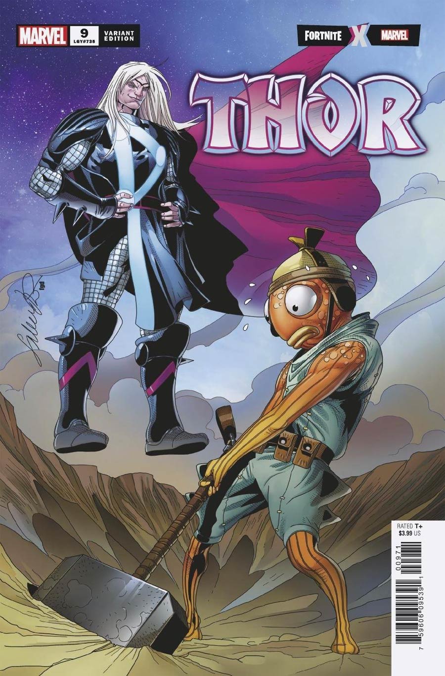 Thor Vol 6 #9 Cover E Variant Salvador Larroca Fortnite Cover