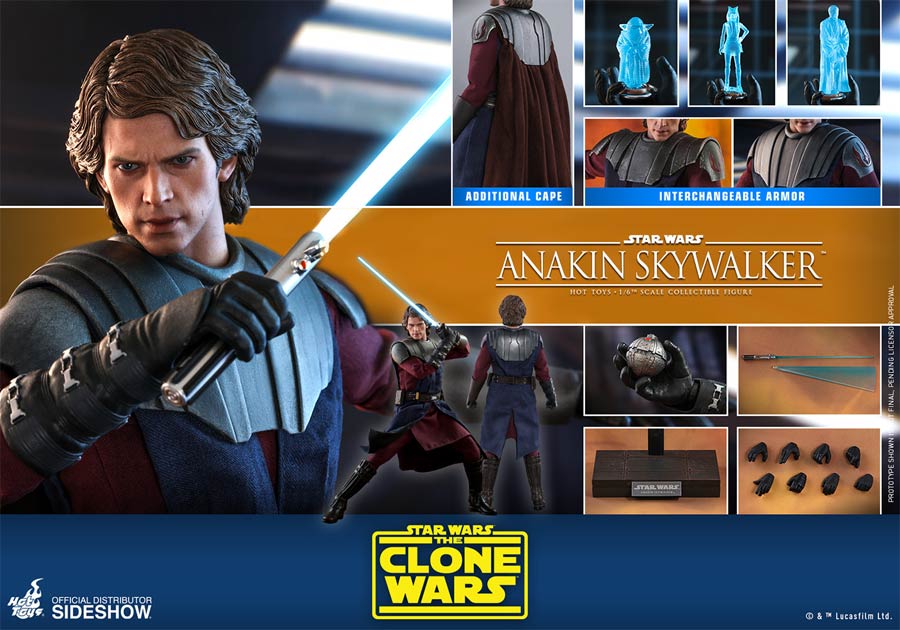Star Wars The Clone Wars Anakin Skywalker Sixth Scale Figure