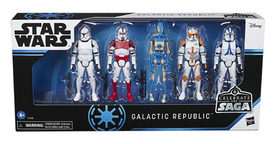 Star Wars Celebrate The Saga The Republic Army 5-Pack 3.75-Inch Action Figure