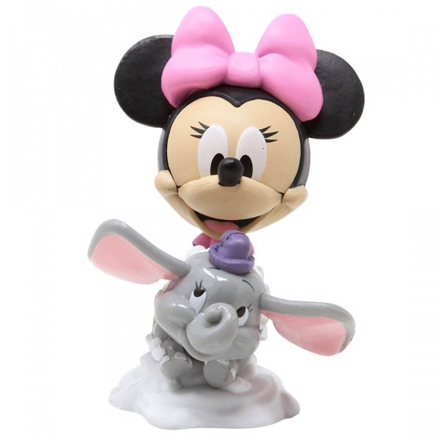 Disneyland 65th Anniversary Mini Vinyl Figure - 06 Minnie Mouse At Dumbo The Flying Elephant Attraction