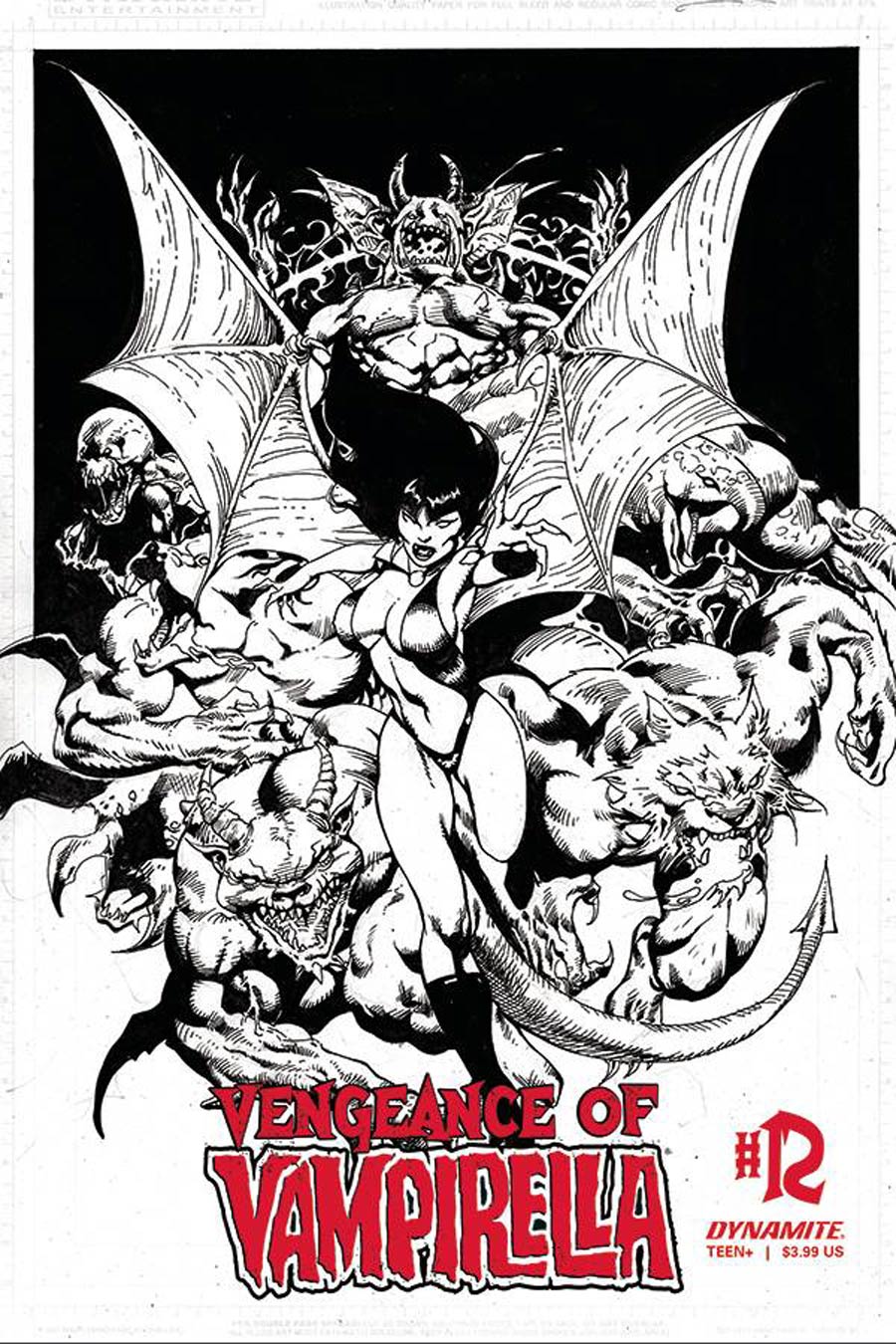 Vengeance Of Vampirella Vol 2 #12 Cover G Incentive Roberto Castro Black & White Cover