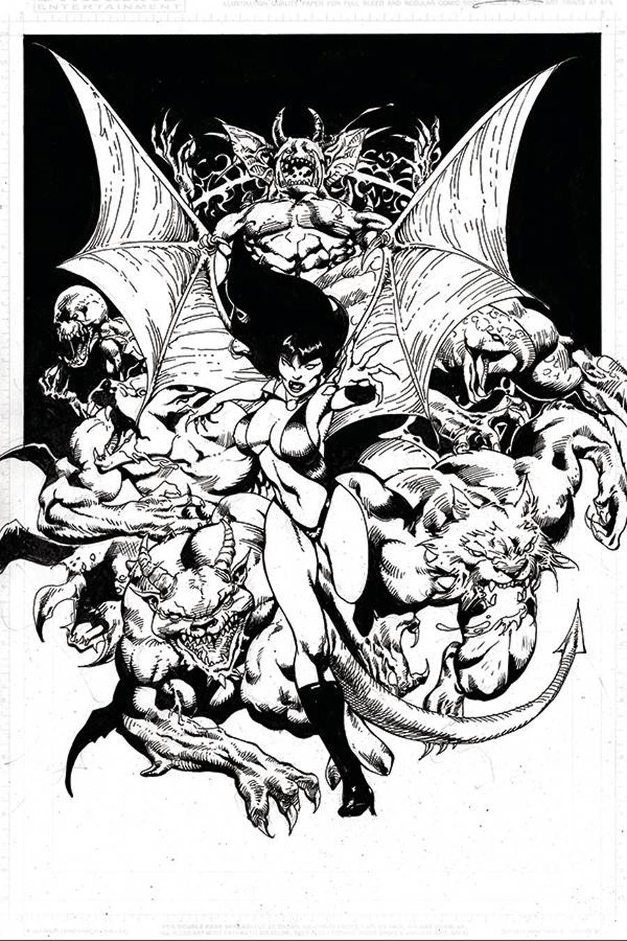 Vengeance Of Vampirella Vol 2 #12 Cover J Incentive Roberto Castro Black & White Virgin Cover