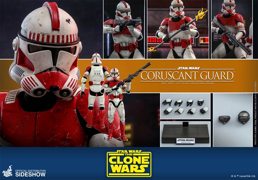 Star Wars The Clone Wars Coruscant Guard Sixth Scale Figure