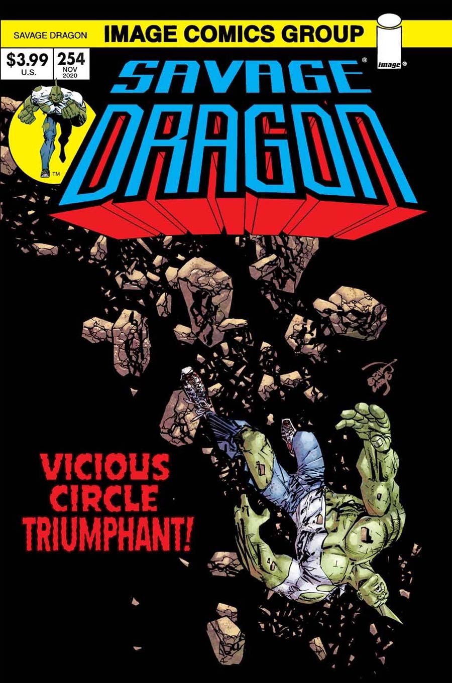 Savage Dragon Vol 2 #254 Cover B Variant Erik Larsen Retro 70s Trade Dress Cover