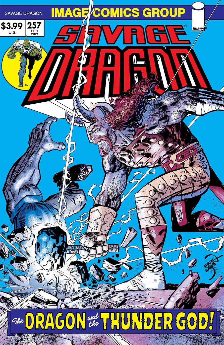 Savage Dragon Vol 2 #257 Cover B Variant Erik Larsen Retro 70s Trade Dress Cover