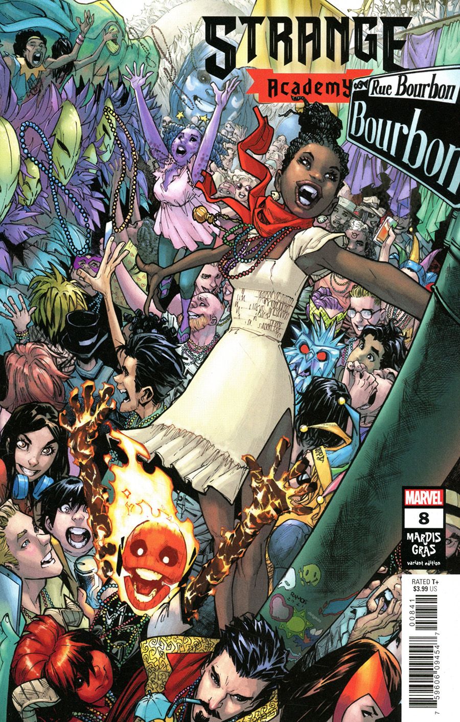 Strange Academy #8 Cover C Variant Humberto Ramos Mardi Gras Cover