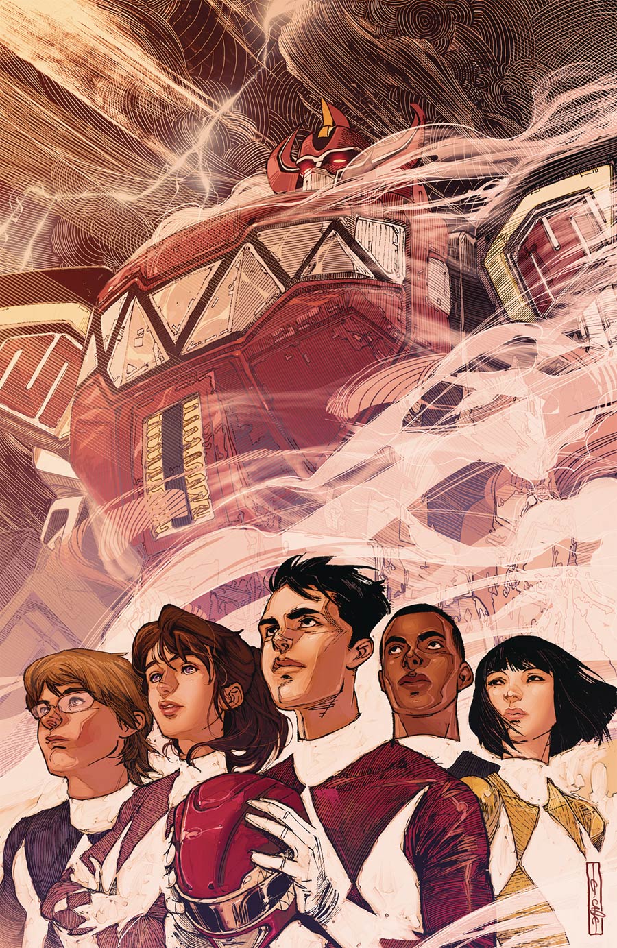 Sabans Go Go Power Rangers Forever Rangers #1 Cover E SDCC 2019 Exclusive Evan Cagle Variant Cover