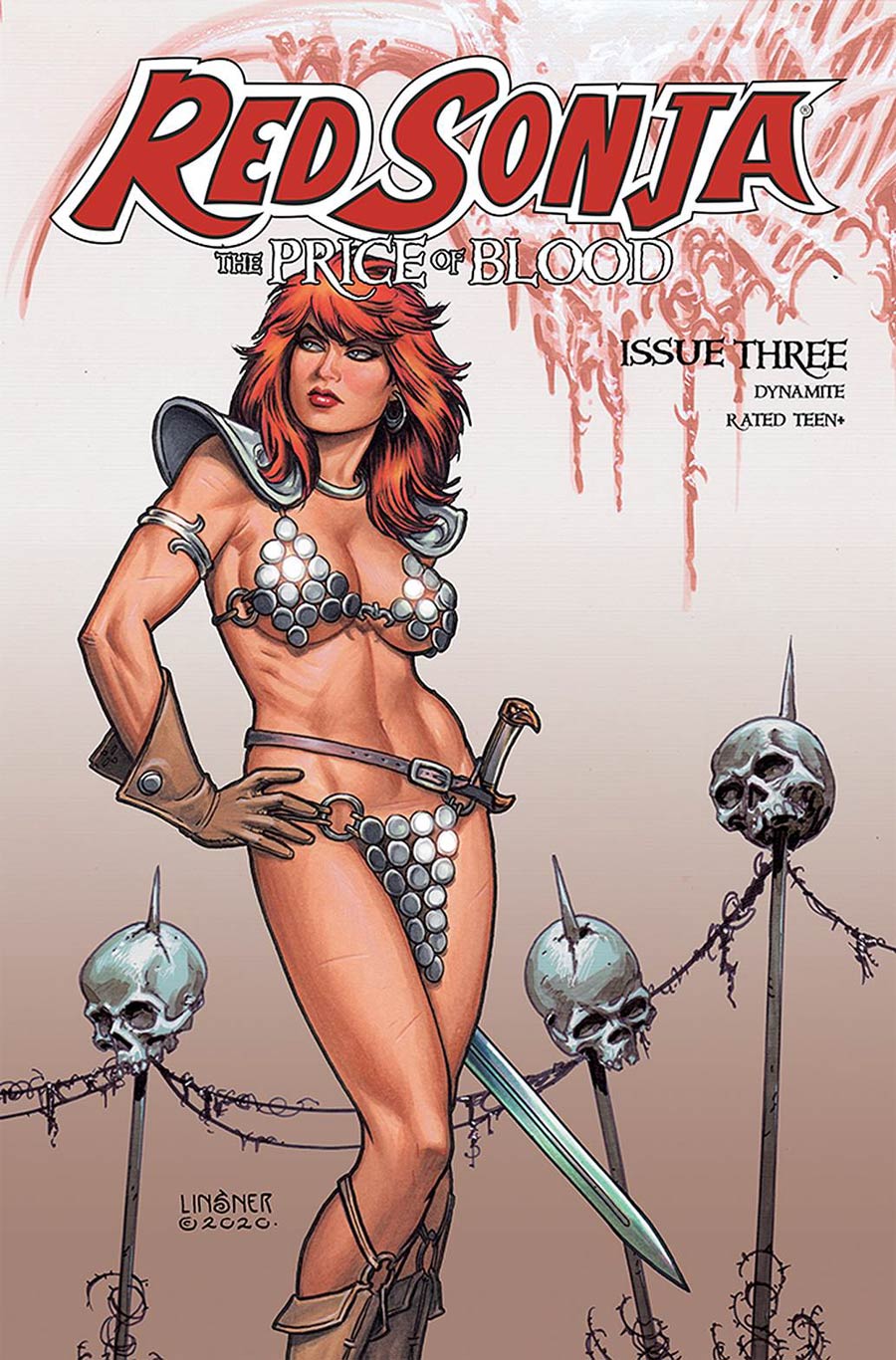 Red Sonja Price Of Blood #3 Cover C Variant Joseph Michael Linsner Cover