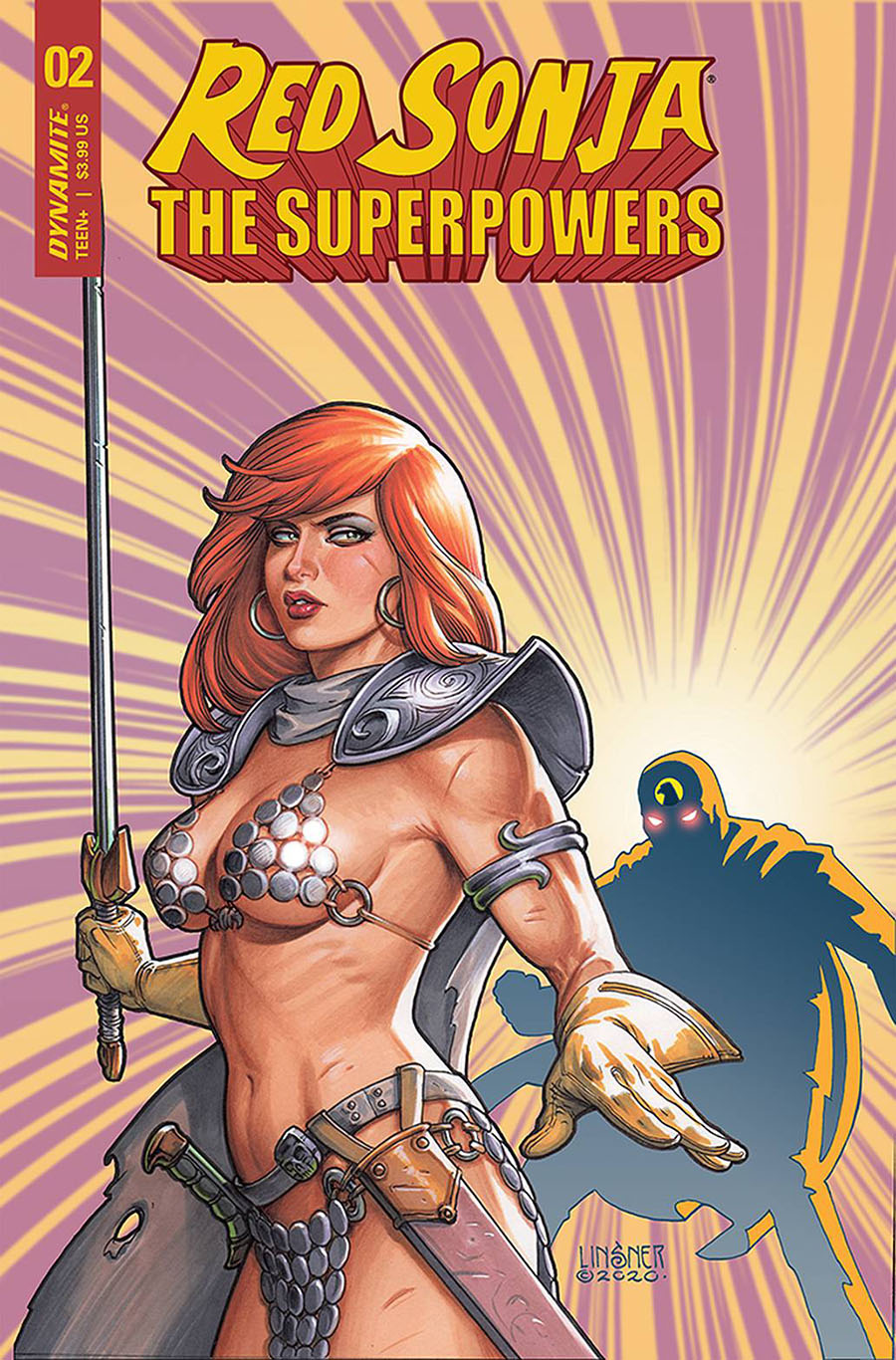 Red Sonja The Superpowers #2 Cover B Variant Joseph Michael Linsner Cover