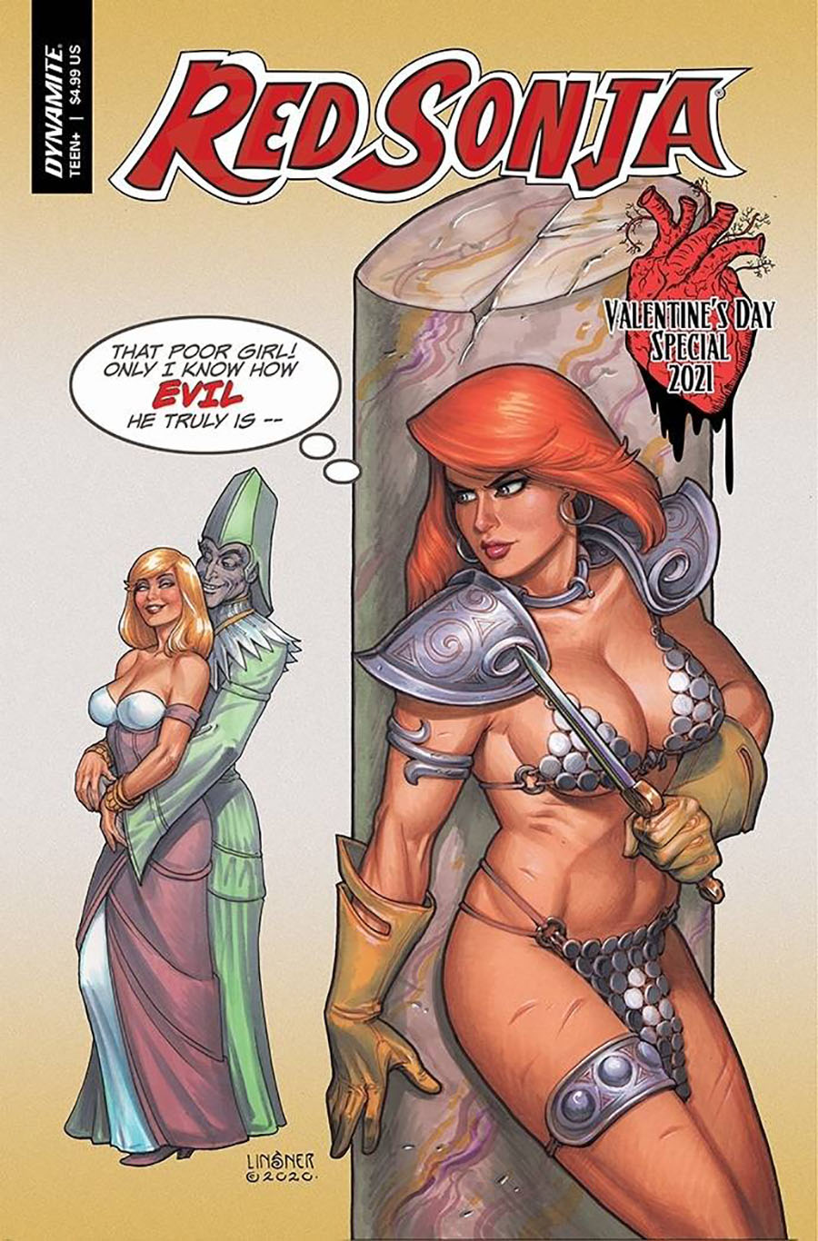 Red Sonja Valentines Special One Shot Cover A Regular Joseph Michael Linsner Cover