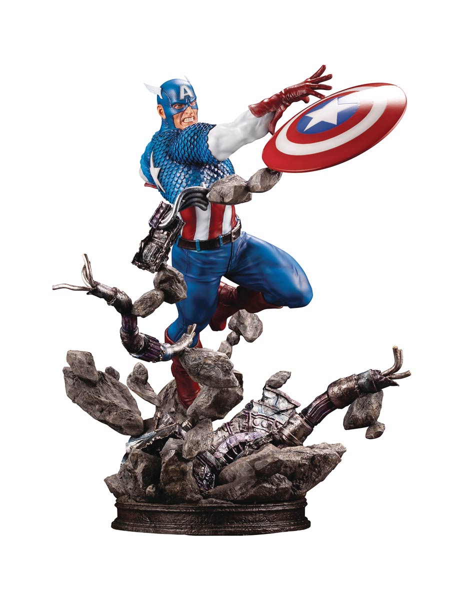 Marvel Universe Captain America Avengers Fine Art Statue