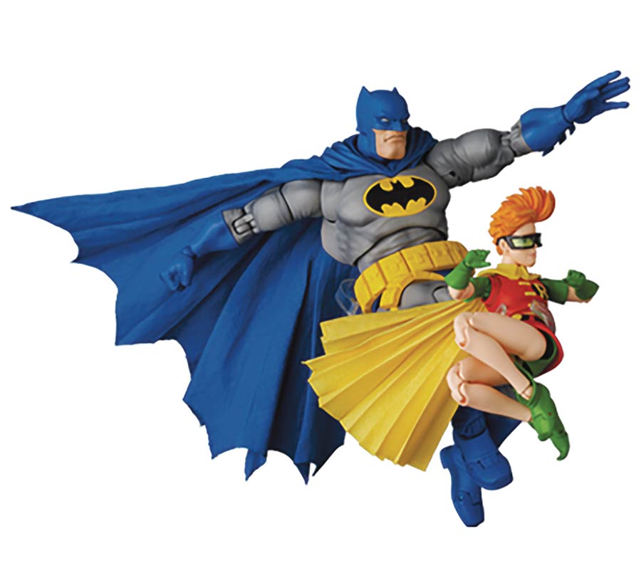 Dark Knight Returns Batman Blue Costume & Robin MAFEX Action Figure Set