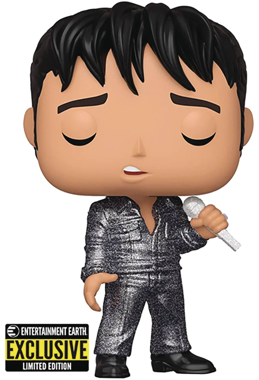 POP Music Elvis Presley 1968 Comeback Special Diamond Glitter Vinyl Figure