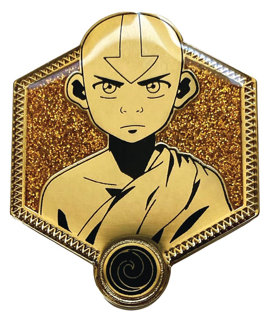 Avatar The Last Airbender Golden Enamel Pin - Aang