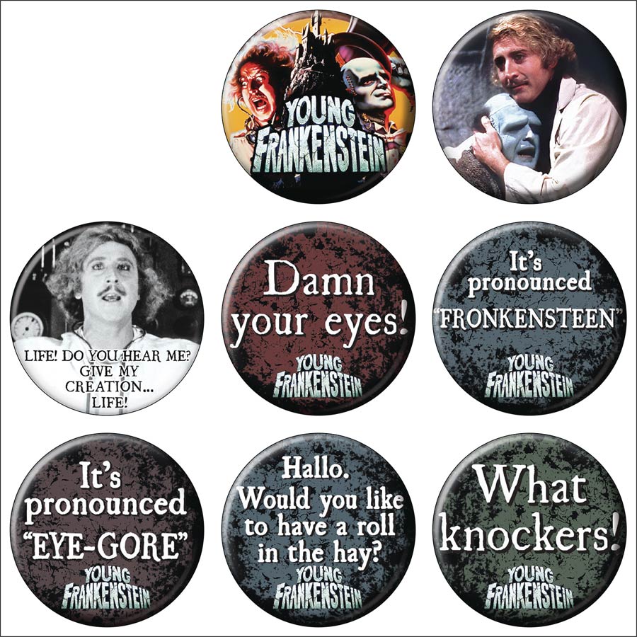 Young Frankenstein Button 144-Piece Assortment Display