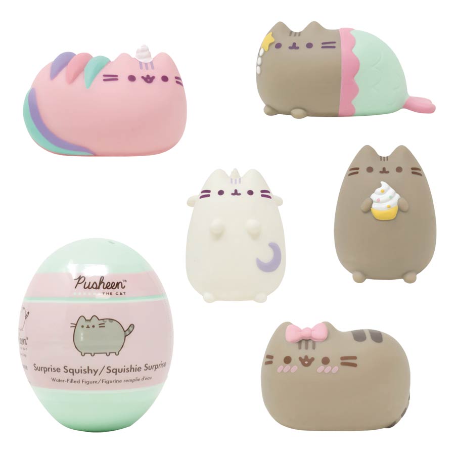 Pusheen Water-Filled Squishy Capsule Toy Blind Mystery Box 24-Piece Display