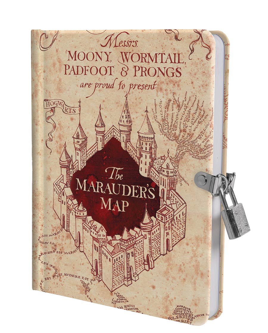 Harry Potter Lock & Key Diary - Marauders Map