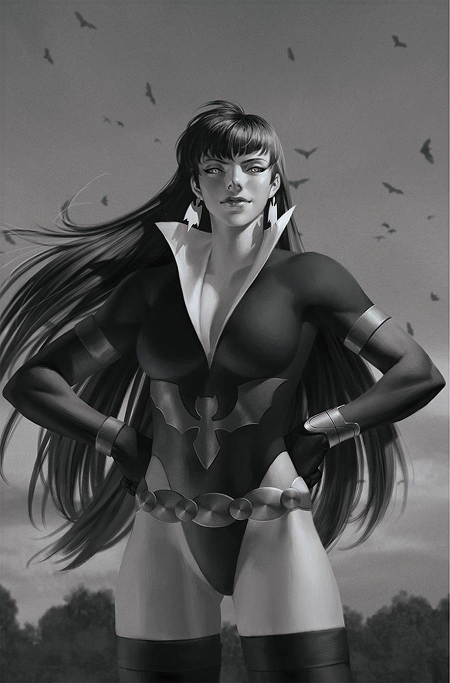 Vampirella The Dark Powers #3 Cover T Incentive Junggeun Yoon Black & White Virgin Cover