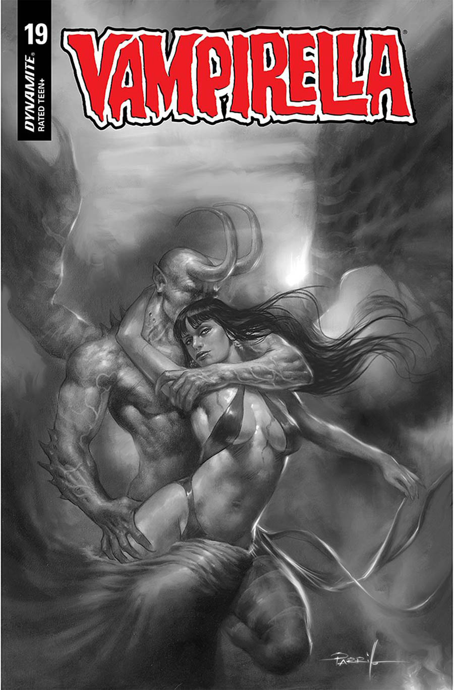 Vampirella Vol 8 #19 Cover I Incentive Lucio Parrillo Black & White Cover