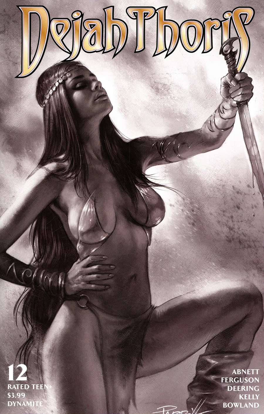 Dejah Thoris Vol 3 #12 Cover H Incentive Lucio Parrillo Black & White Cover