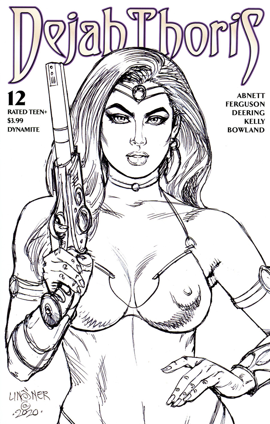 Dejah Thoris Vol 3 #12 Cover K Incentive Joseph Michael Linsner Black & White Cover