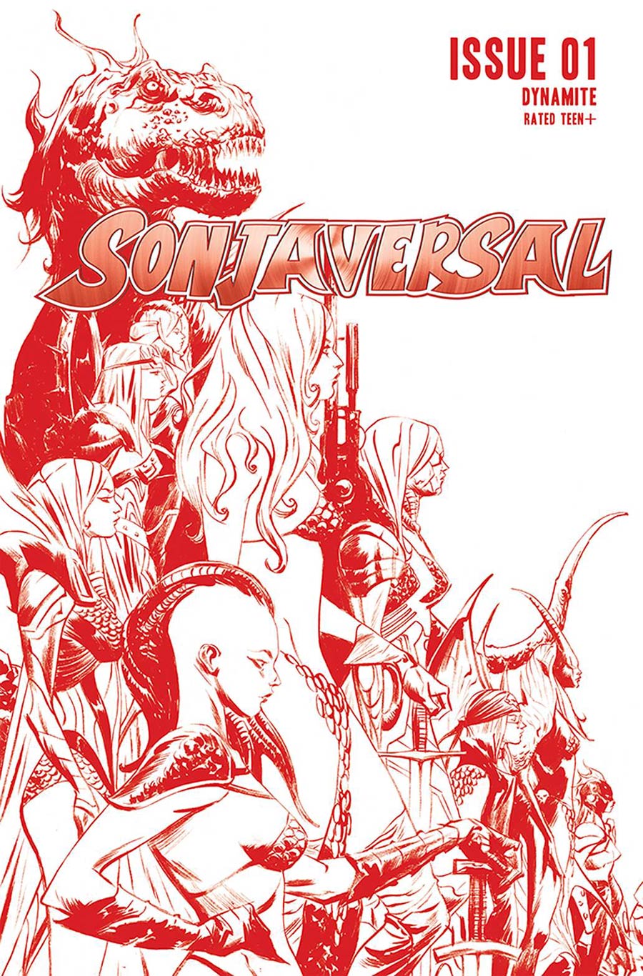 Sonjaversal #1 Cover Z-B Ultra-Premium Limited Edition Jae Lee Crimson Red Line Art Cover