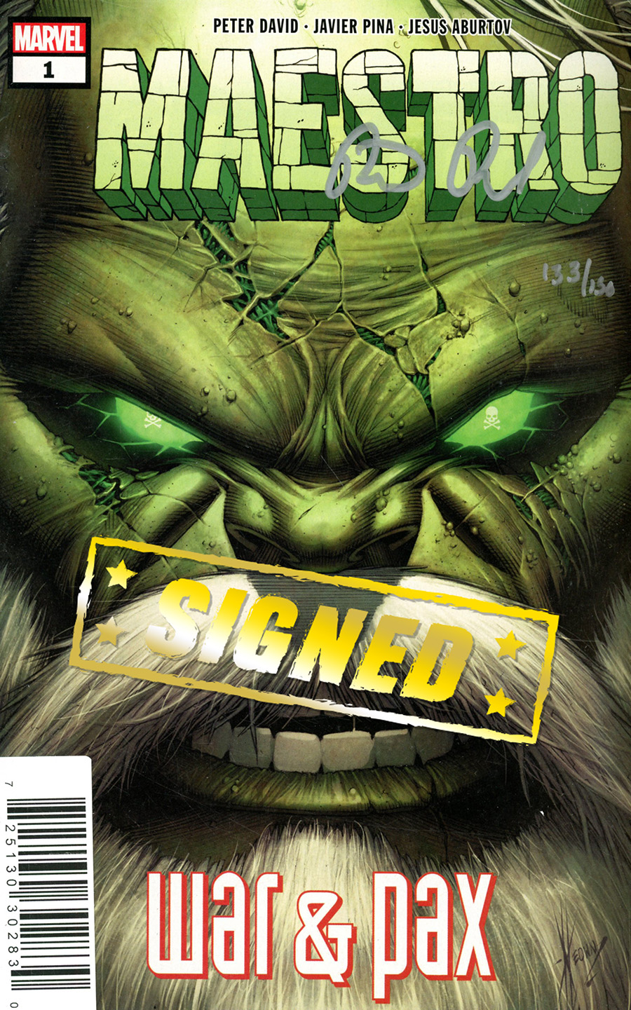 Maestro War And Pax #1 DF Signed By Peter David Plus 1