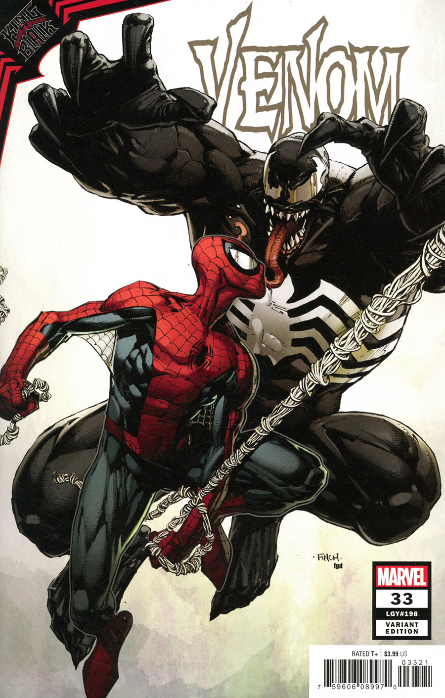 Venom Vol 4 #33 Cover C Incentive David Finch Venom vs Spider-Man Cover (King In Black Tie-In)