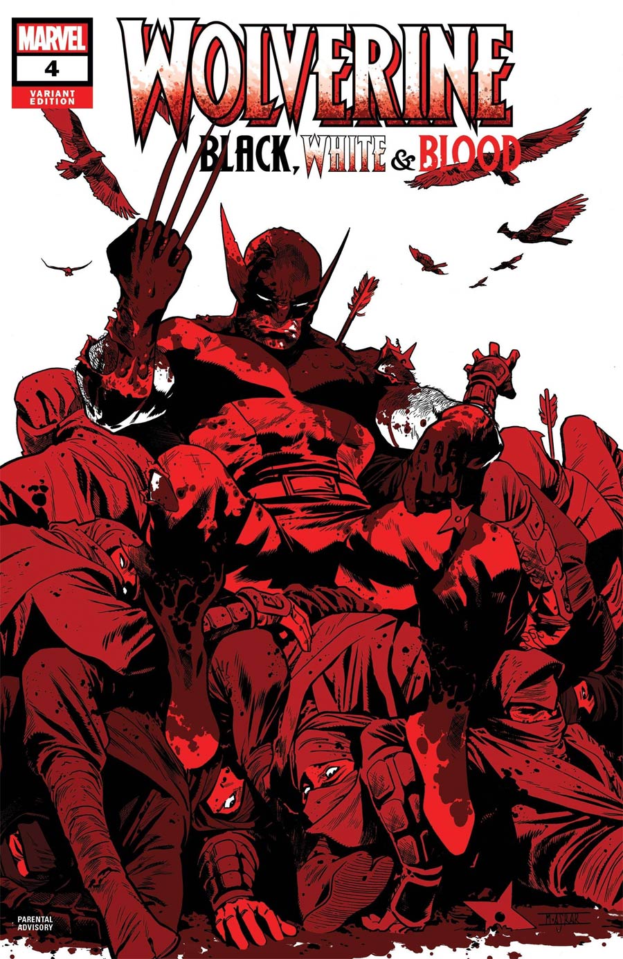 Wolverine Black White & Blood #4 Cover B Incentive Mahmud Asrar Variant Cover