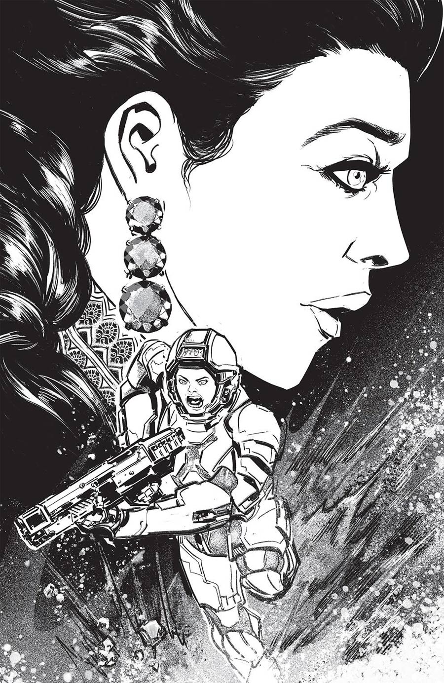 Expanse #3 Cover D Incentive Priscilla Petraites Virgin Black & White Variant Cover