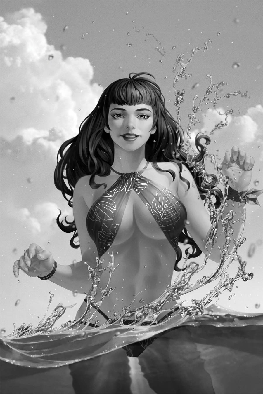 Bettie Page Vol 3 #4 Cover J Incentive Junggeun Yoon Black & White Virgin Cover