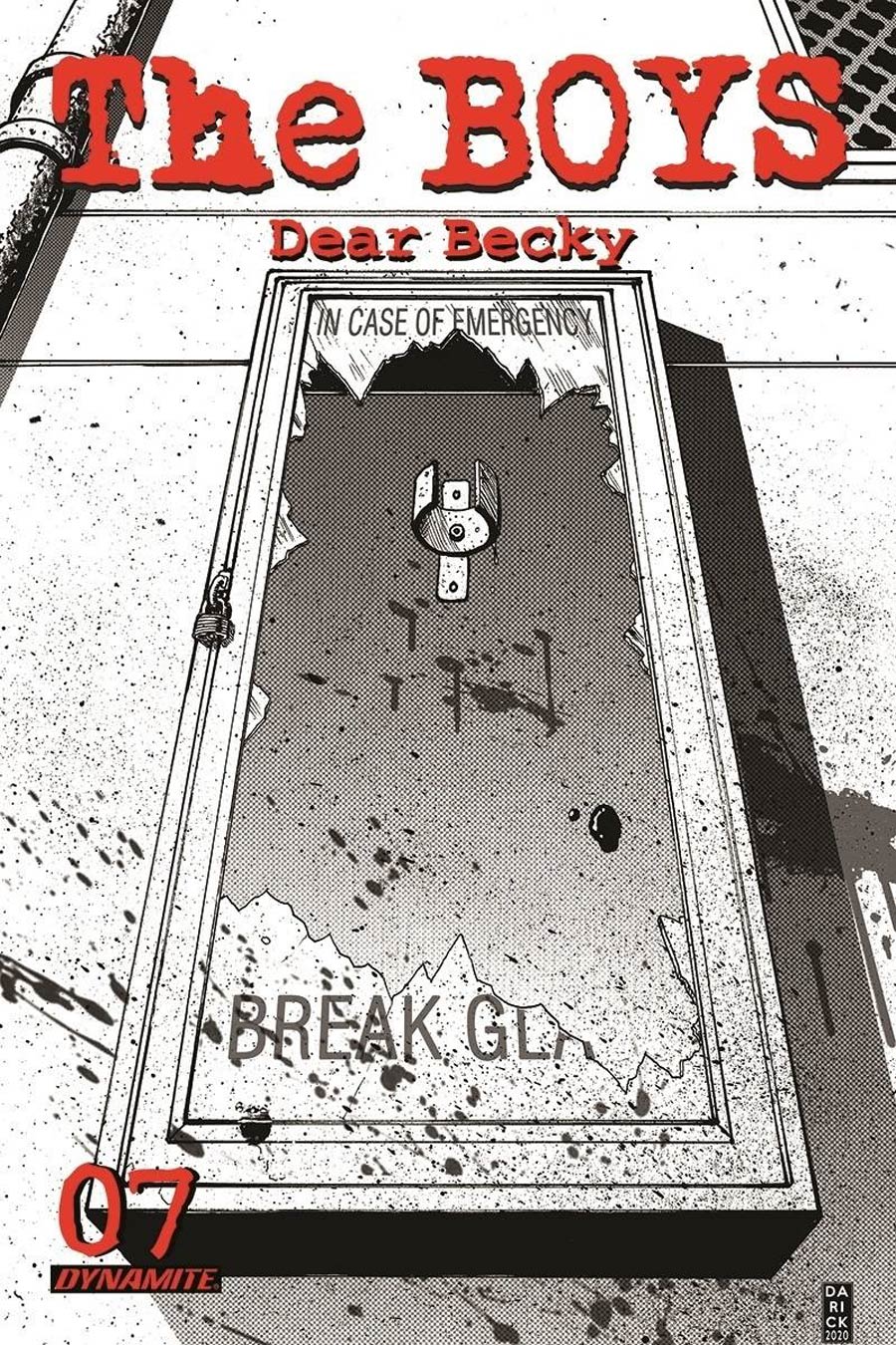 Boys Dear Becky #7 Cover B Variant Darick Robertson Line Art Premium Cover