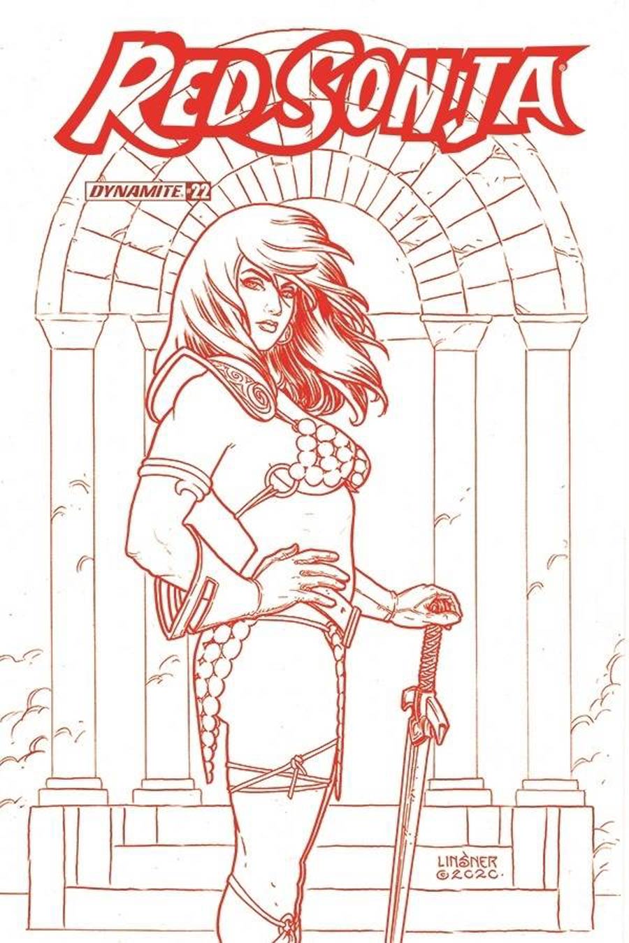 Red Sonja Vol 8 #22 Cover M Incentive Joseph Michael Linsner Tint Cover