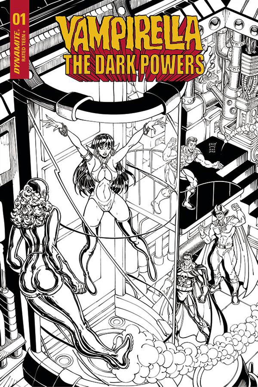 Vampirella The Dark Powers #1 Cover I Incentive Will Robson Spider-Man Homage Black & White Cover