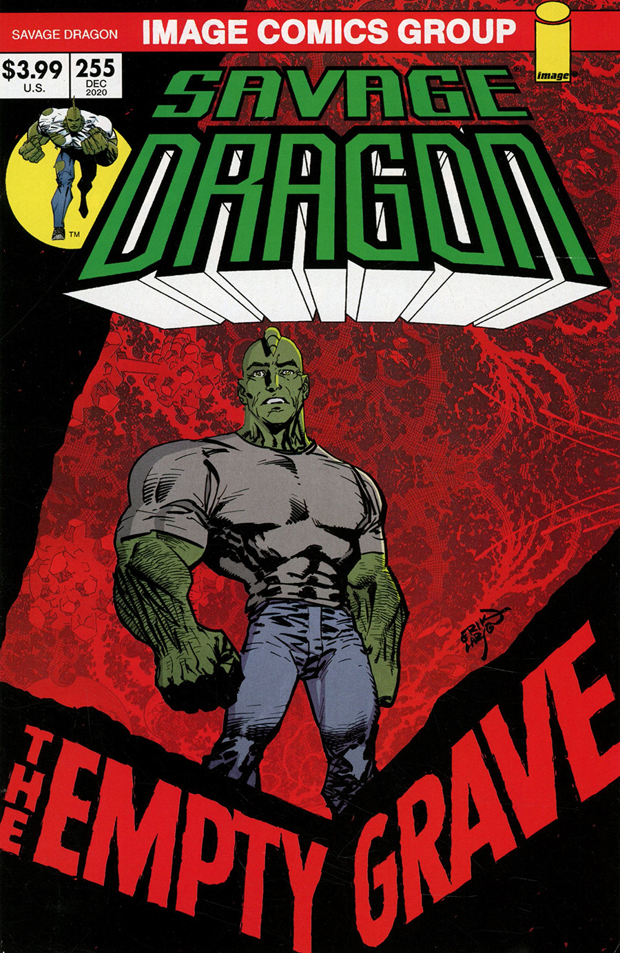 Savage Dragon Vol 2 #255 Cover B Variant Erik Larsen Retro 1970s Trade Dress Cover