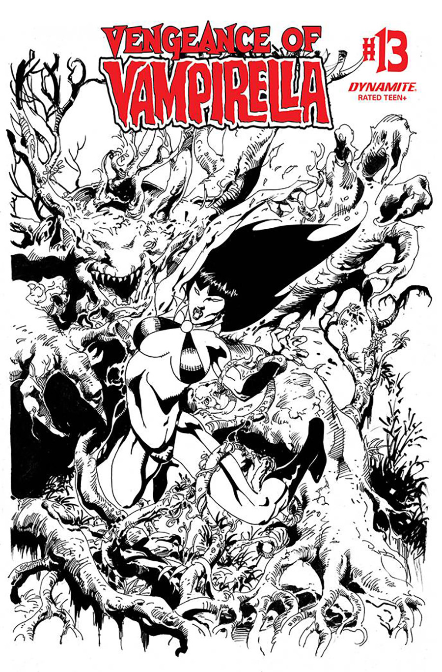 Vengeance Of Vampirella Vol 2 #13 Cover G Incentive Roberto Castro Black & White Cover