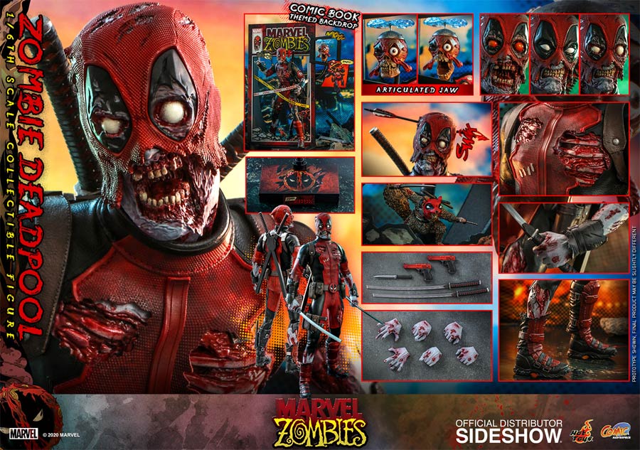 Marvel Zombies Zombie Deadpool Sixth Scale Figure