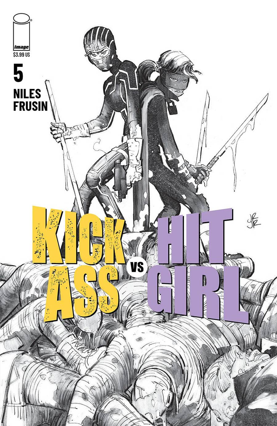 Kick-Ass vs Hit-Girl #5 Cover B Variant John Romita Jr Sketch Cover