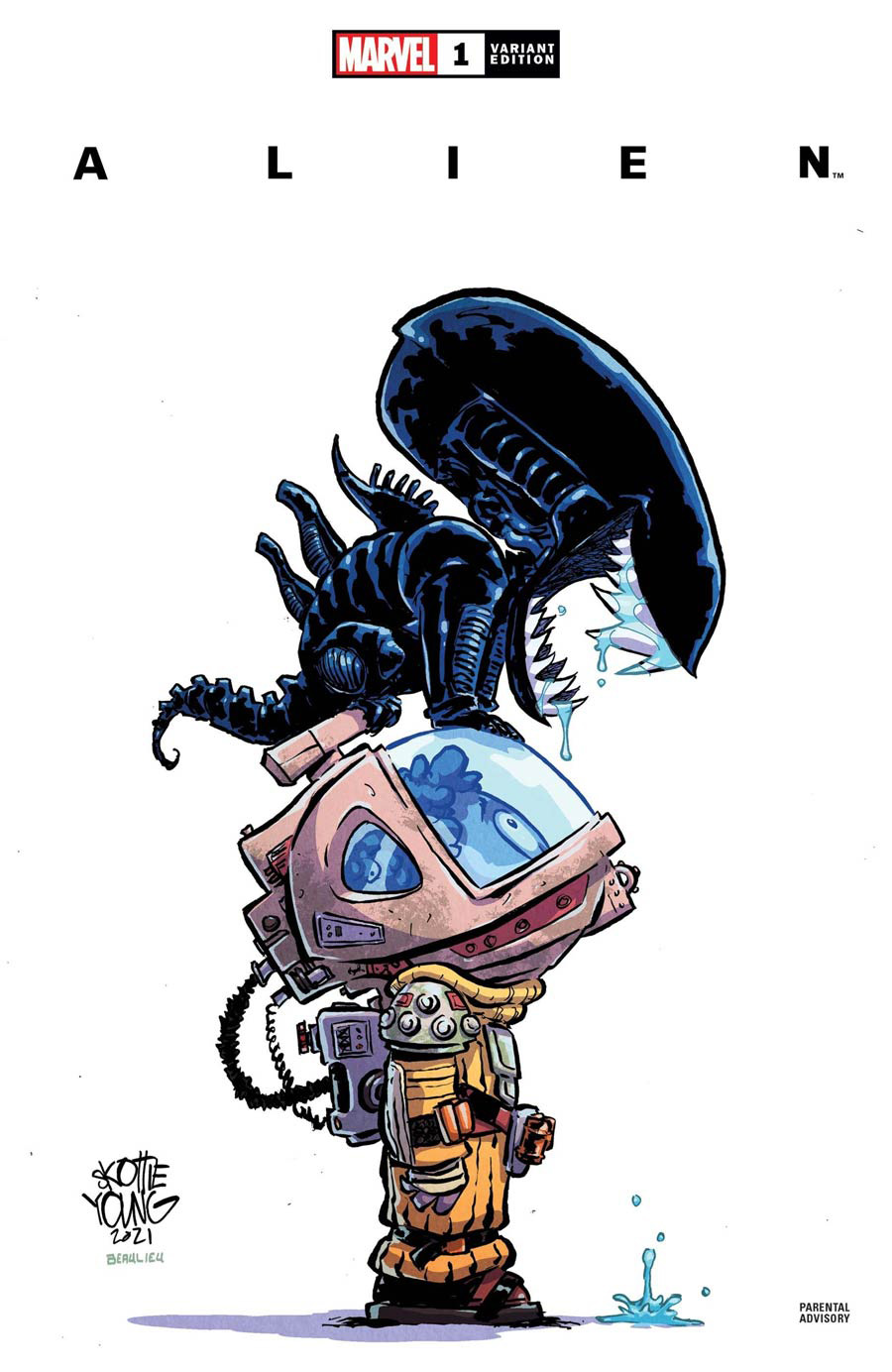 Alien #1 Cover F Variant Skottie Young Cover (Limit 1 Per Customer)