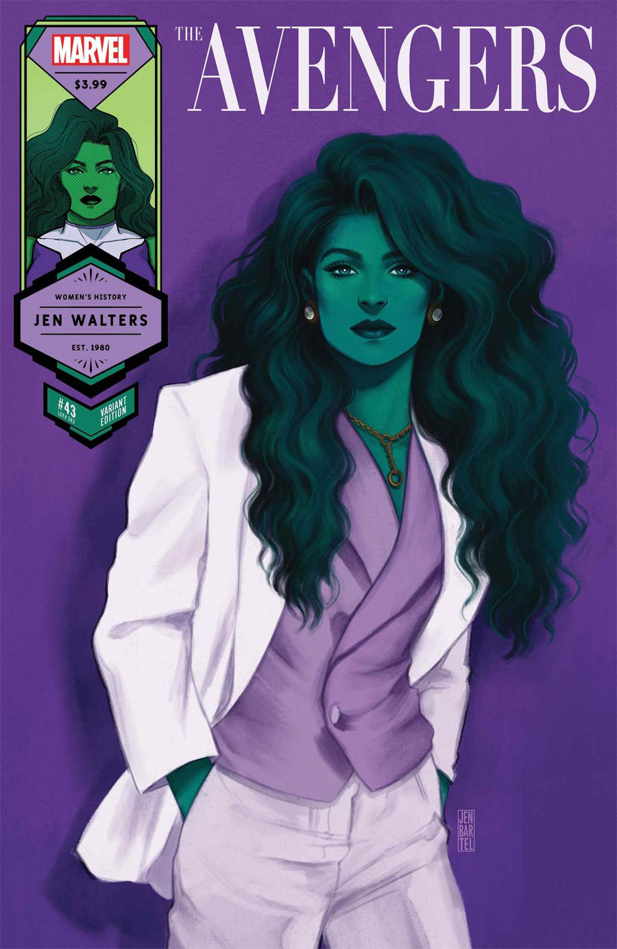 Avengers Vol 7 #43 Cover B Variant Jen Bartel She-Hulk Womens History Month Cover