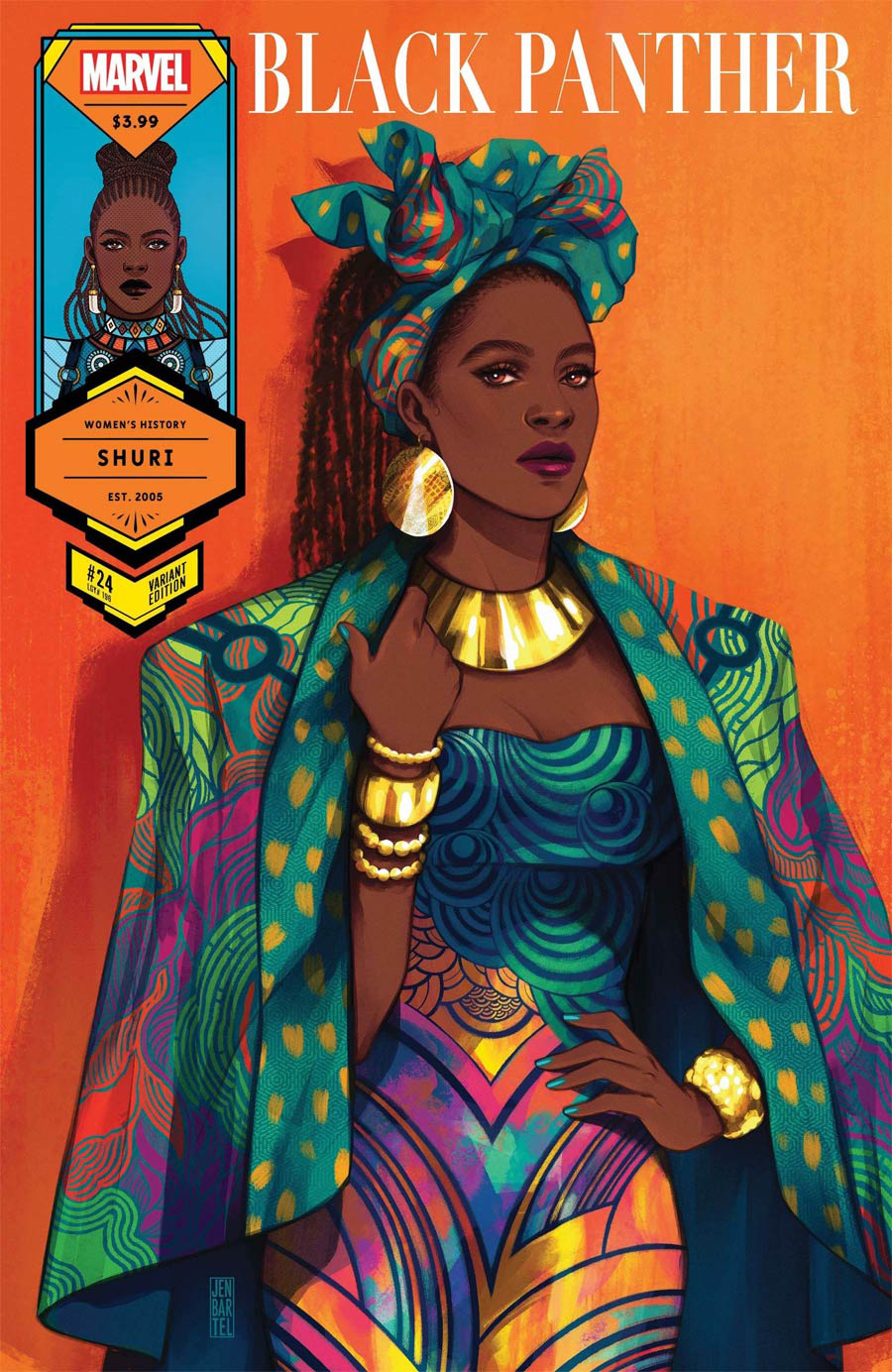 Black Panther Vol 7 #24 Cover B Variant Jen Bartel Shuri Womens History Month Cover